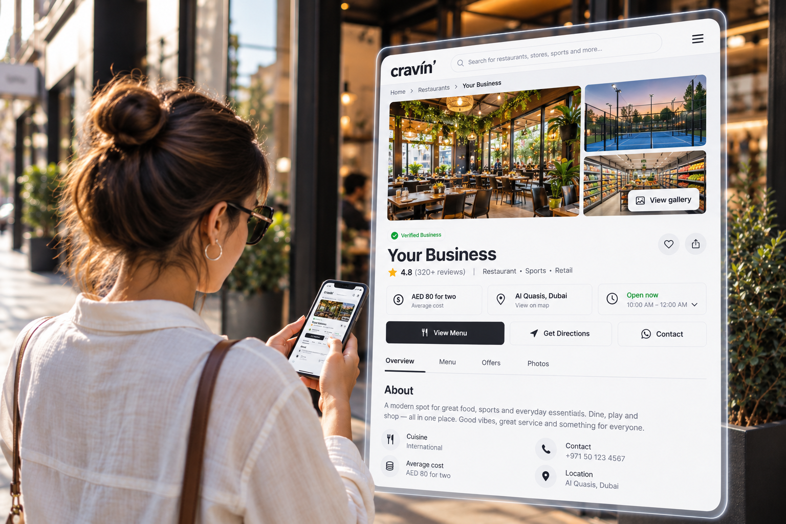 Storefront showcase